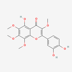 molecular formula C19H18O9 B1196445 5,3',4'-Trihydroxy-3,6,7,8-tetramethoxyflavone CAS No. 81943-52-4