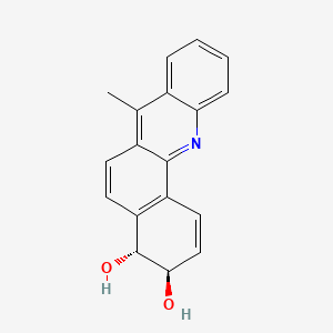 molecular formula C18H15NO2 B1196446 trans-3,4-Dihydro-3,4-dihydroxy-7-methylbenz(c)acridine CAS No. 92145-26-1