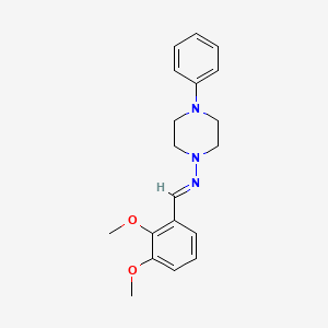 molecular formula C19H23N3O2 B11964470 N-(2,3-Dimethoxybenzylidene)-4-phenyl-1-piperazinamine 