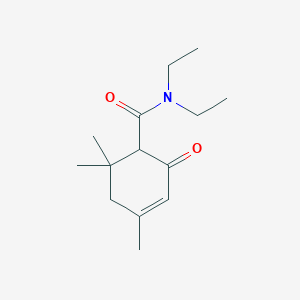 molecular formula C14H23NO2 B11964517 N,N-Diethyl-2-oxo-4,6,6-trimethyl-3-cyclohexene-1-carboxamide CAS No. 100966-82-3