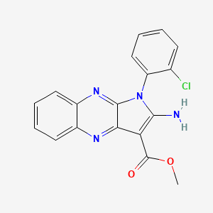 molecular formula C18H13ClN4O2 B11964532 methyl 2-amino-1-(2-chlorophenyl)-1H-pyrrolo[2,3-b]quinoxaline-3-carboxylate 