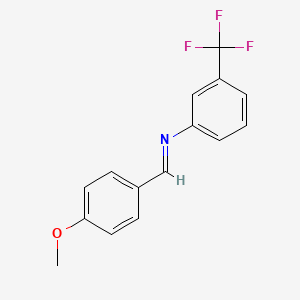 molecular formula C15H12F3NO B11964536 N-(4-Methoxybenzylidene)-3-(trifluoromethyl)aniline CAS No. 1749-09-3