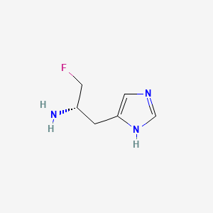 molecular formula C6H10FN3 B1196459 1H-Imidazole-4-ethanamine, alpha-(fluoromethyl)-, (S)- CAS No. 69672-40-8