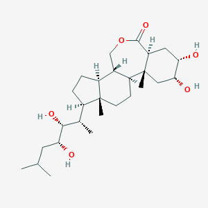 molecular formula C27H46O6 B119646 28-Norbrassinolide CAS No. 77736-43-7