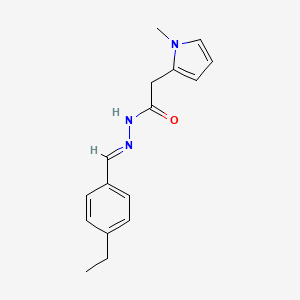 molecular formula C16H19N3O B11964633 N'-(4-Ethylbenzylidene)-2-(1-methyl-1H-pyrrol-2-YL)acetohydrazide 