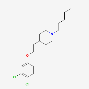 Piperidine,4-[2-(3,4-dichlorophenoxy)ethyl]-1-pentyl-, hydrochloride (1:1)