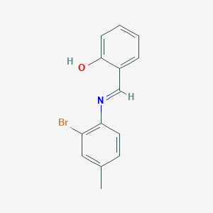 molecular formula C14H12BrNO B11964656 alpha-(2-Bromo-P-tolylimino)-O-cresol CAS No. 82607-54-3