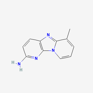 molecular formula C11H10N4 B1196471 10-methyl-1,3,8-triazatricyclo[7.4.0.02,7]trideca-2(7),3,5,8,10,12-hexaen-4-amine CAS No. 67730-11-4