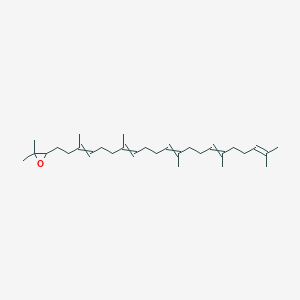molecular formula C30H50O B1196484 2,2-Dimethyl-3-(3,7,12,16,20-pentamethylhenicosa-3,7,11,15,19-pentaenyl)oxirane 