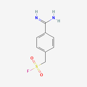 molecular formula C8H9FN2O2S B1196485 (4-Carbamimidoylphenyl)methanesulfonyl fluoride CAS No. 71933-13-6