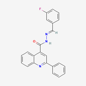 molecular formula C23H16FN3O B11964907 N'-[(E)-(3-fluorophenyl)methylidene]-2-phenyl-4-quinolinecarbohydrazide 