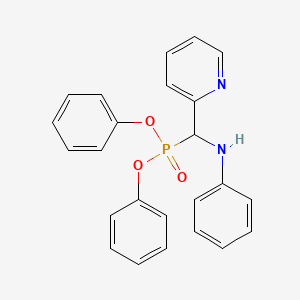 molecular formula C24H21N2O3P B11965004 Diphenyl (alpha-anilino-2-pyridylmethyl)phosphonate CAS No. 3360-70-1