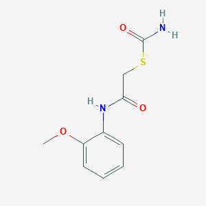 molecular formula C10H12N2O3S B1196502 carbamothioic acid S-[2-(2-methoxyanilino)-2-oxoethyl] ester CAS No. 7451-60-7