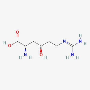 molecular formula C7H16N4O3 B1196509 (+)-gamma-Hydroxy-L-homoarginine CAS No. 1622-18-0