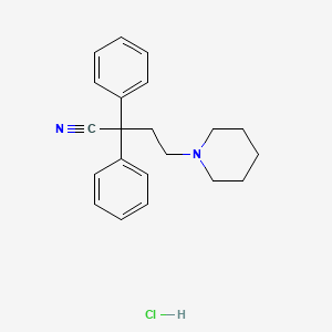 molecular formula C21H25ClN2 B11965180 alpha,alpha-Diphenyl-1-piperidinebutyronitrile hydrochloride 
