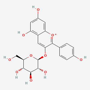 molecular formula C21H21O10+ B1196519 Pelargonidin 3-glucoside ion CAS No. 47684-27-5