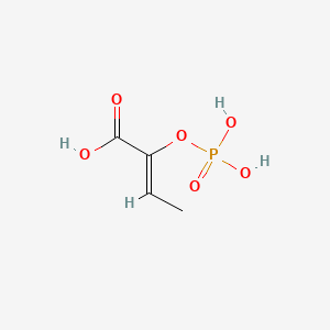 molecular formula C4H7O6P B1196524 2-Butenoic acid, 2-(phosphonooxy)- CAS No. 25956-55-2