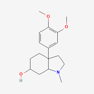 molecular formula C17H25NO3 B1196526 Mesembranol 