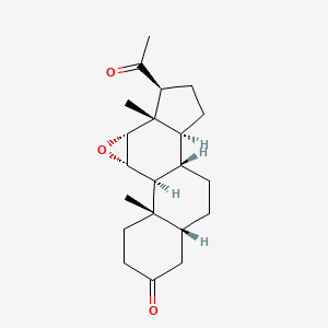molecular formula C21H30O3 B1196539 11alpha,12alpha-Epoxy-5beta-pregnane-3,20-dione CAS No. 2111-07-1