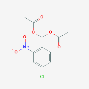 molecular formula C11H10ClNO6 B11965461 Acetic acid acetoxy-(4-chloro-2-nitro-phenyl)-methyl ester CAS No. 1530-56-9