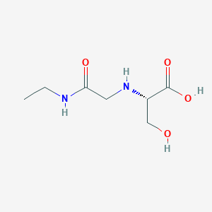 molecular formula C7H14N2O4 B1196555 Ethylcarbaminomethyl-L-serine CAS No. 70745-84-5