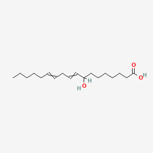 molecular formula C18H32O3 B1196558 9,12-Octadecadienoicacid, 8-hydroxy-, (9Z,12Z)- 