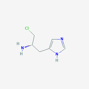 molecular formula C6H10ClN3 B119656 (2S)-1-chloro-3-(1H-imidazol-5-yl)propan-2-amine CAS No. 75614-86-7