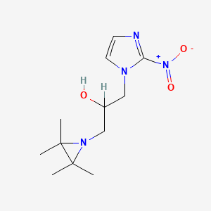 molecular formula C12H20N4O3 B1196561 1-(2-Nitroimidazol-1-yl)-3-(2,2,3,3-tetramethylaziridin-1-yl)propan-2-ol CAS No. 105027-76-7