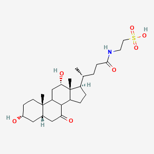 molecular formula C26H43NO7S B1196562 Tauro-3alpha,12alpha-dihydroxy-7-keto-5-beta-cholanoic acid CAS No. 67460-69-9