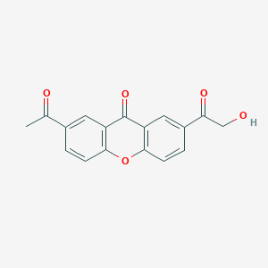 molecular formula C17H12O5 B1196565 2-Hydroxyacetyl-7-acetylxanthone CAS No. 125769-47-3