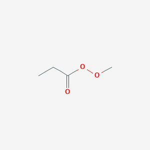 molecular formula C4H8O3 B119657 Methyl propaneperoxoate CAS No. 155249-05-1