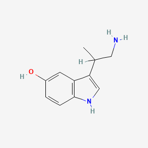 molecular formula C11H14N2O B1196582 1H-Indol-5-ol, 3-(2-amino-1-methylethyl)- CAS No. 22965-81-7