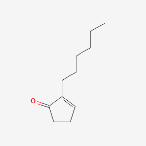 molecular formula C11H18O B1196586 2-Hexyl-2-cyclopenten-1-one CAS No. 95-41-0