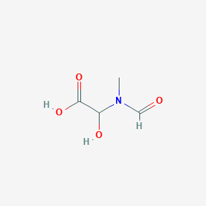 molecular formula C4H7NO4 B119659 Acetic acid, (formylmethylamino)hydroxy-(9CI) CAS No. 155256-58-9
