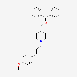 molecular formula C29H35NO2 B1196608 4-(Benzhydryloxymethyl)-1-[3-(4-methoxyphenyl)propyl]piperidine 