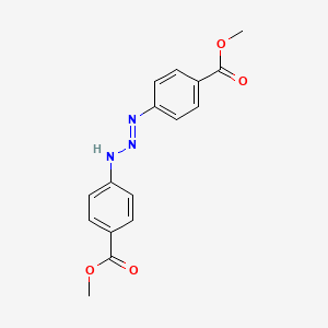 molecular formula C16H15N3O4 B1196615 4-[2-(4-Methoxycarbonylphenyl)iminohydrazinyl]benzoic acid methyl ester 