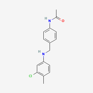 molecular formula C16H17ClN2O B11966240 alpha-(3-Chloro-para-toluidino)-para-acetotoluidide CAS No. 84474-02-2