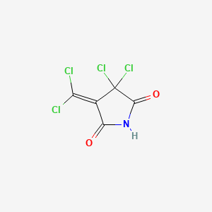 molecular formula C5HCl4NO2 B1196627 3,3-Dichloro-4-(dichloromethylene)-2,5-pyrrolidinedione CAS No. 165606-93-9