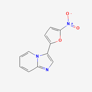 molecular formula C11H7N3O3 B1196628 3-(5-Nitro-2-furyl)-imidazo(1,2-a)pyridine CAS No. 75198-31-1