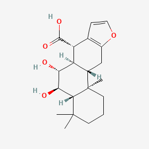 molecular formula C20H28O5 B1196636 Vouacapan CAS No. 40819-81-6