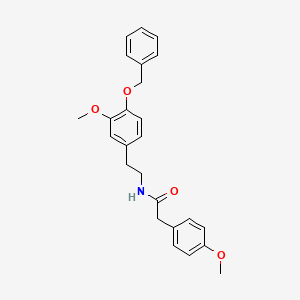 molecular formula C25H27NO4 B11966440 N-(2-(4-Benzyloxy-3-methoxy-phenyl)-ethyl)-2-(4-methoxy-phenyl)-acetamide CAS No. 14028-72-9