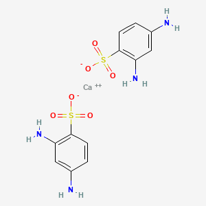 molecular formula C12H14CaN4O6S2 B1196648 calcium;2,4-diaminobenzenesulfonate CAS No. 51247-58-6