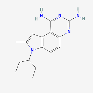 1,3-Diamino-7-(1-ethylpropyl)-8-methyl-7H-pyrrolo(3,2-f)quinazoline