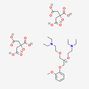 molecular formula C34H56N2O18 B1196683 1-(2-Methoxyphenoxy)-2,3-bis(2-diethylaminoethoxy)propane CAS No. 144860-78-6