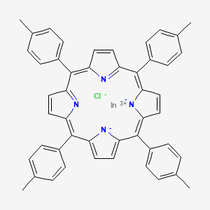 molecular formula C48H36ClInN4 B1196684 Indium(3+);5,10,15,20-tetrakis(4-methylphenyl)porphyrin-22,23-diide;chloride CAS No. 65139-92-6