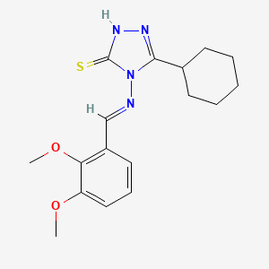 molecular formula C17H22N4O2S B11966963 5-Cyclohexyl-4-((2,3-dimethoxybenzylidene)amino)-4H-1,2,4-triazole-3-thiol 