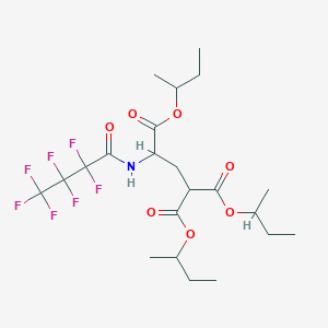 molecular formula C22H32F7NO7 B1196699 Tributan-2-yl 3-(2,2,3,3,4,4,4-heptafluorobutanoylamino)propane-1,1,3-tricarboxylate CAS No. 95654-14-1