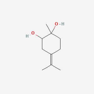 molecular formula C10H18O2 B1196700 1-Methyl-4-(propan-2-ylidene)cyclohexane-1,2-diol (Mixture of Diastereomers) CAS No. 89708-25-8