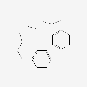 molecular formula C22H28 B11967022 Tricyclo[14.2.2.23,6]docosa-3,4,5,16,18,19-hexaene CAS No. 5698-88-4