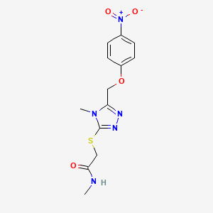N-methyl-2-[[4-methyl-5-[(4-nitrophenoxy)methyl]-1,2,4-triazol-3-yl]thio]acetamide